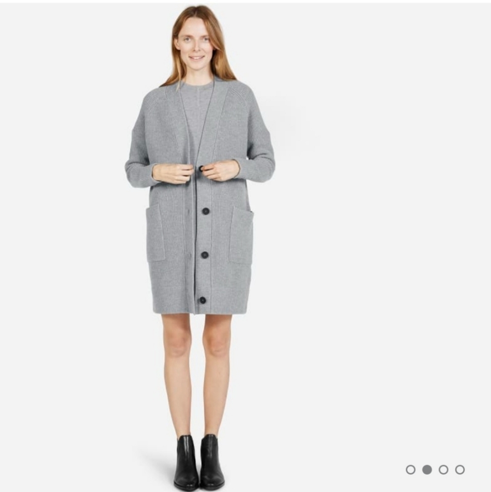 Everlane Chunky Wool Cardigan Coat